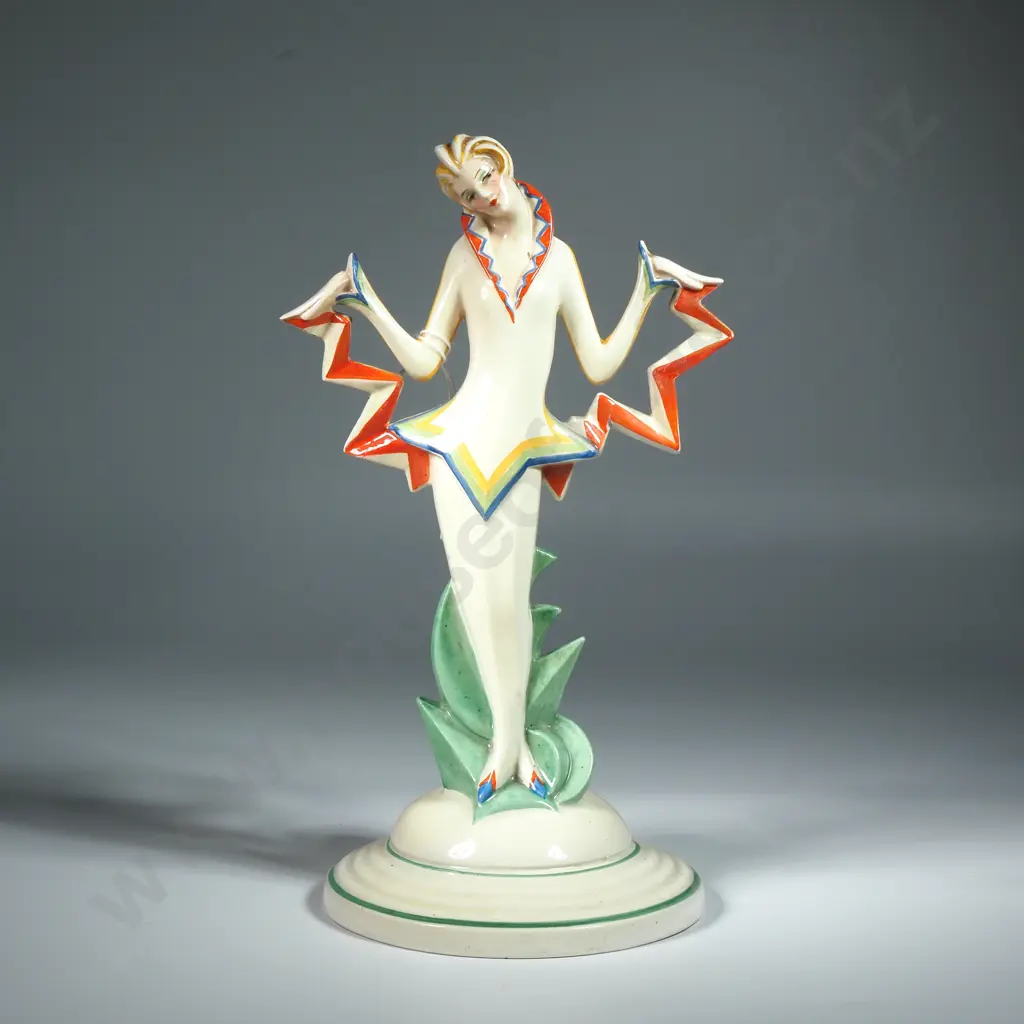 Art Deco Figure Of A Young Flapper. Possibly Sitzendorf Image 1++