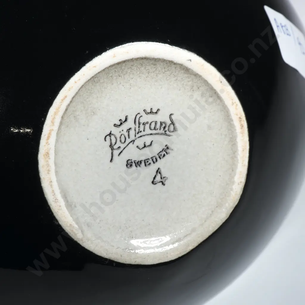 Mid Century Portland Dish Sweden  In Grey & Yellow w Black Exterior Image 1++