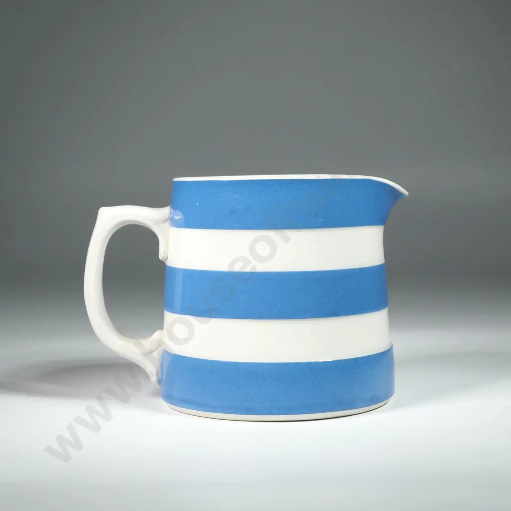 Six T G Green Vintage Cornishware Cream Jug w Green Stamp Image 1++