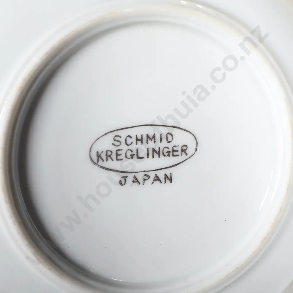 Set of Six Schmid Yellow & Green Coffee  Mid Century Modern Cups & Saucers Kelco Japan Image 1++