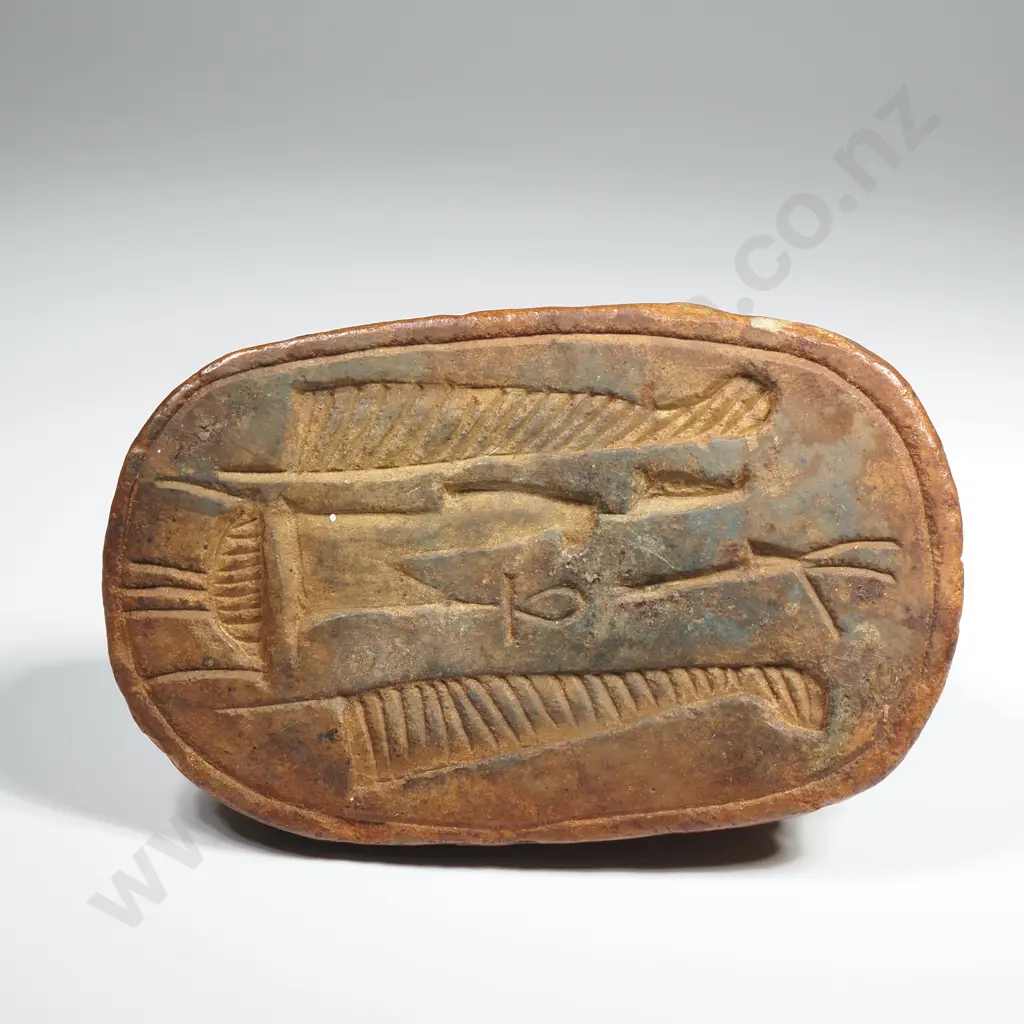 Amulet Heart Scarab Depicting A Scarab Beetle with A Pharaoh's Head Depicting The God Kephri Image 1++