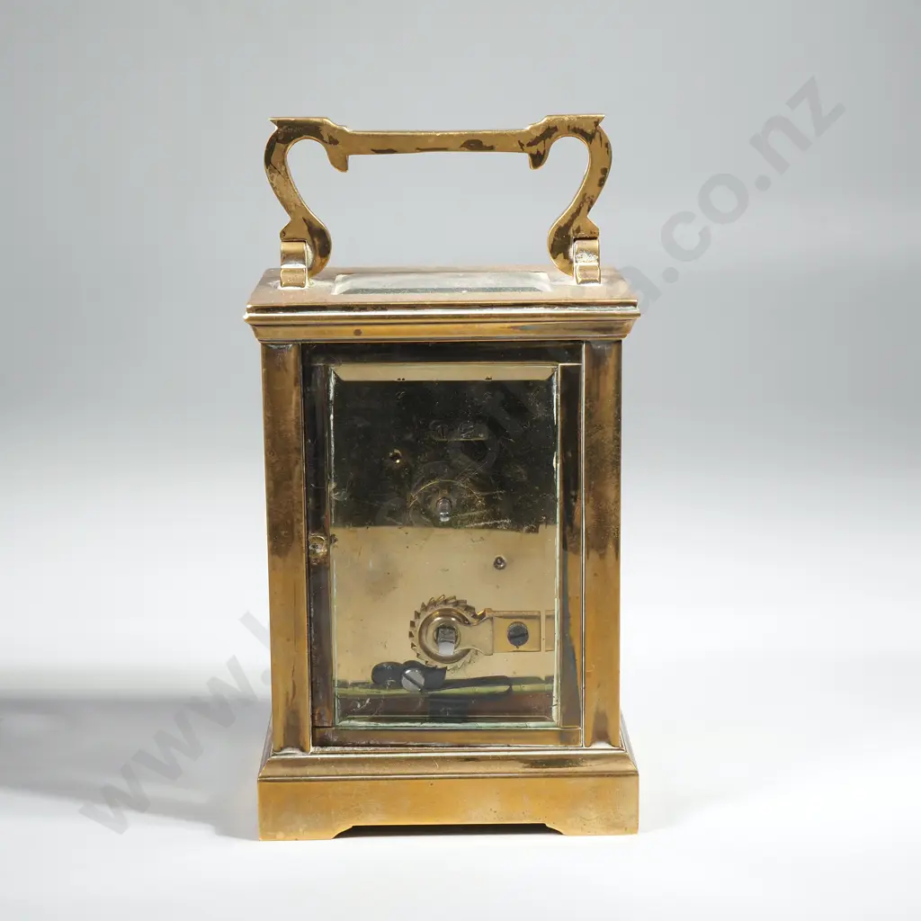 Vintage French Brass Carriage Clock With Key  Image 1++