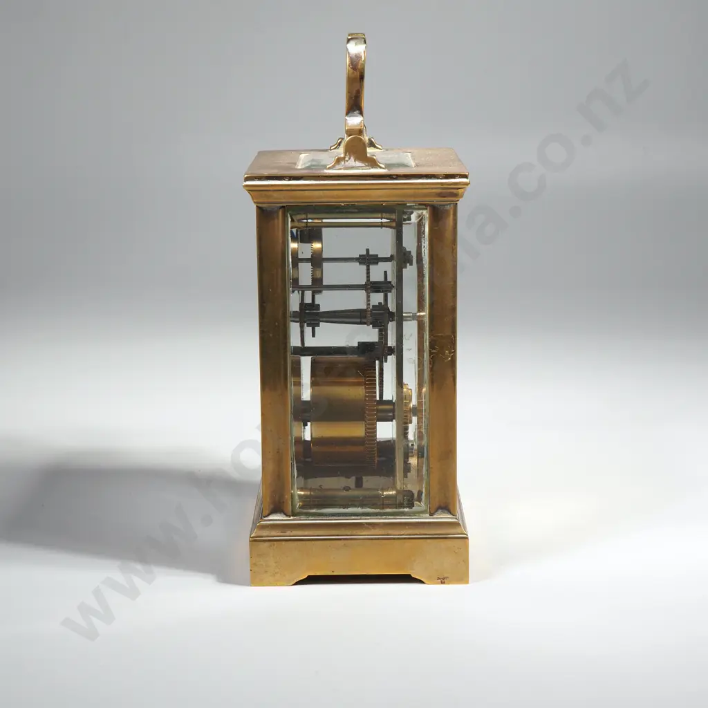 Vintage French Brass Carriage Clock With Key  Image 1++