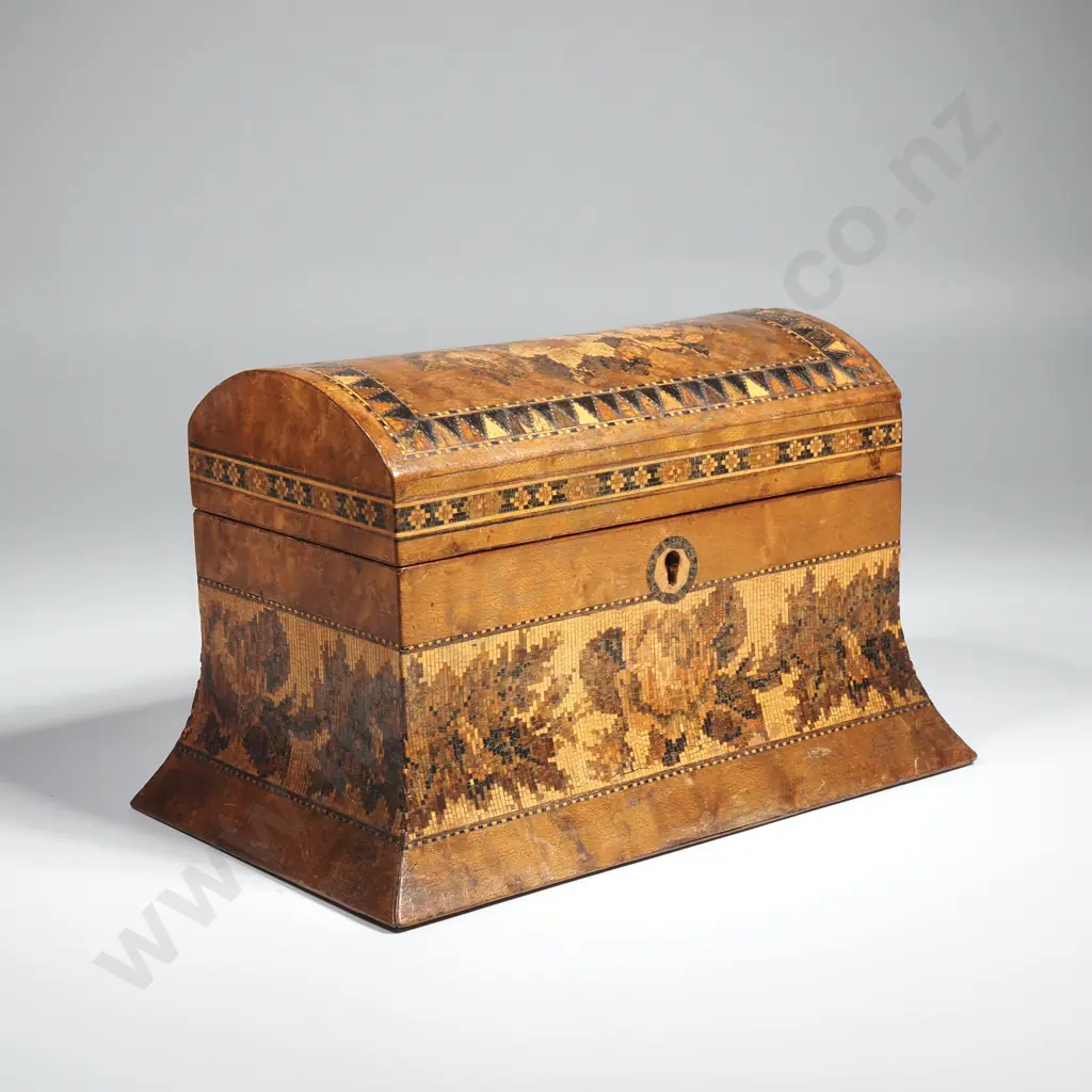 Fine Tunbridge Ware Stationary Box Image 1++