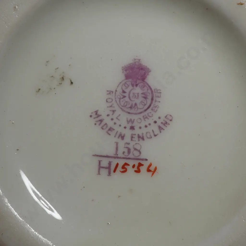 Royal Worcester Hand Painted Vase Featuring Roses Image 1++