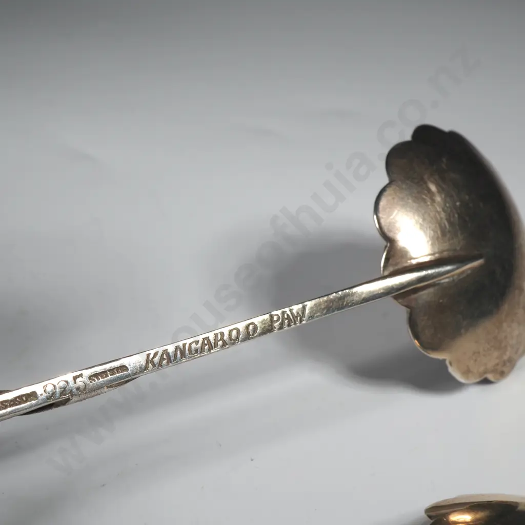 Two Harris & Son Australian Floral Sterling Silver Spoons Image 1++