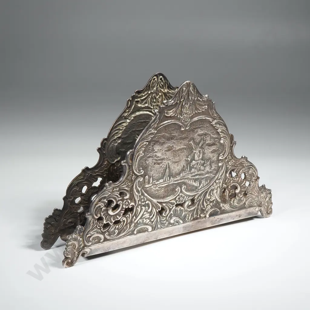 Silver Plated Dutch Letter Holder Image 1++