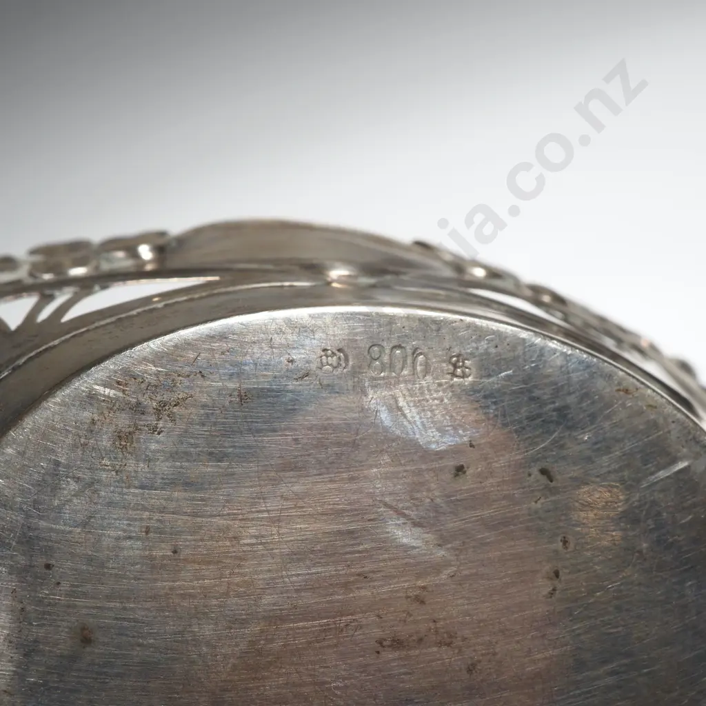 Art Nouveau 800 Silver Bonbon Dish Image 1++
