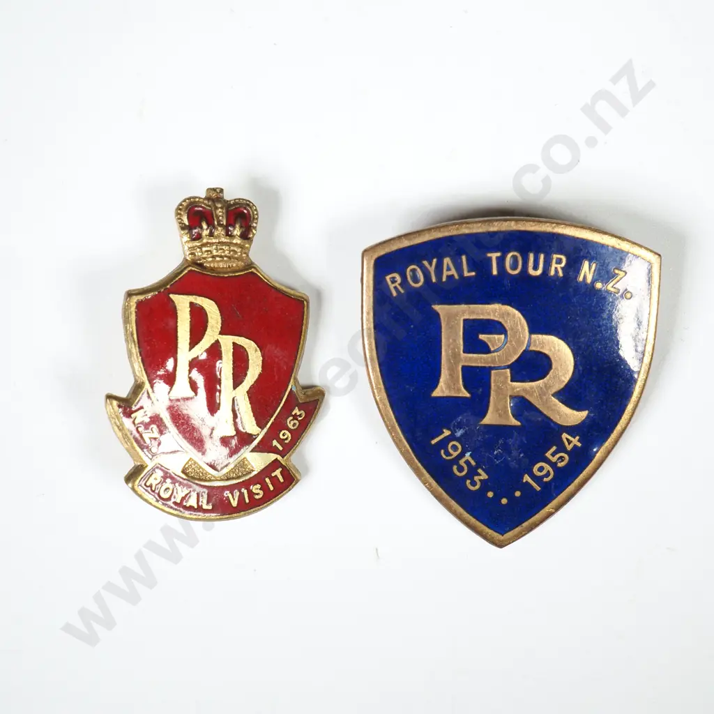 Two Enamel Badges From The Royal Visit 1953 & 1963 Image 1++