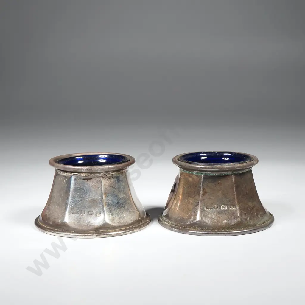 Pair of Sterling Silver Salts w English Hallmarks Image 1++