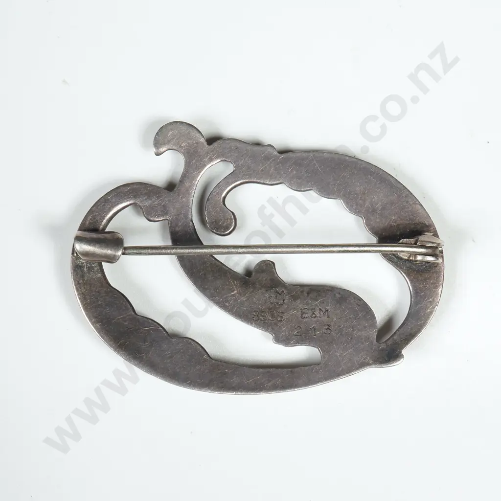 Sterling Silver Dolphin Brooch by Eiler & Marlow Image 1++