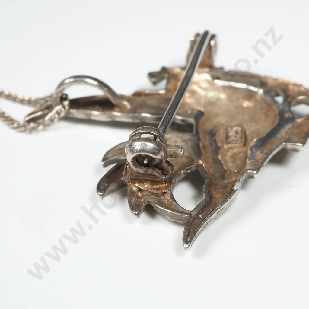 Stylised Sterling Silver Bird on Sterling Silver Chain Image 1++