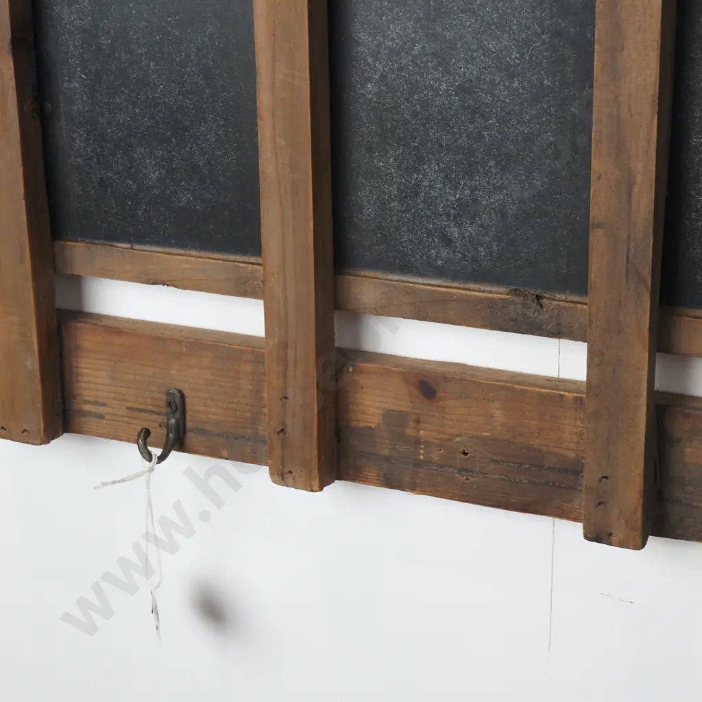 Vintage French Board /Wall Organizer Marked w Days Of The Week In French & w Hooks Image 1++