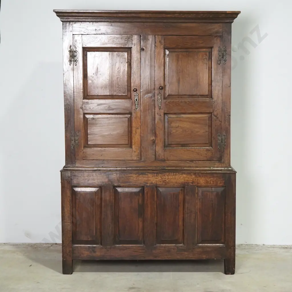 Antique 19th Century Oak Food Cupboard. Image 1++