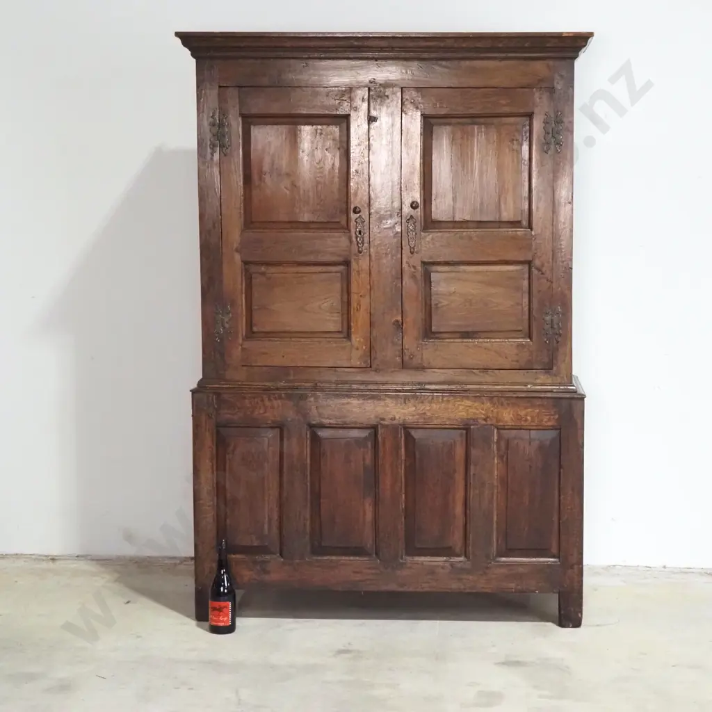 Antique 19th Century Oak Food Cupboard. Image 1++