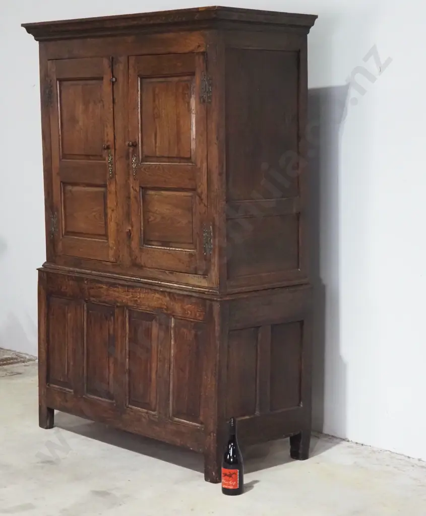 Antique 19th Century Oak Food Cupboard. Image 1++