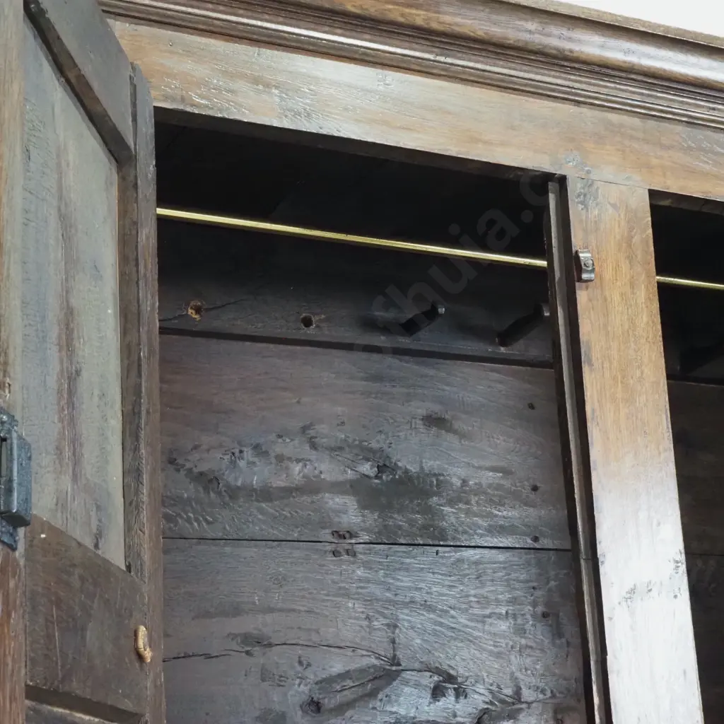 Antique 19th Century Oak Food Cupboard. Image 1++