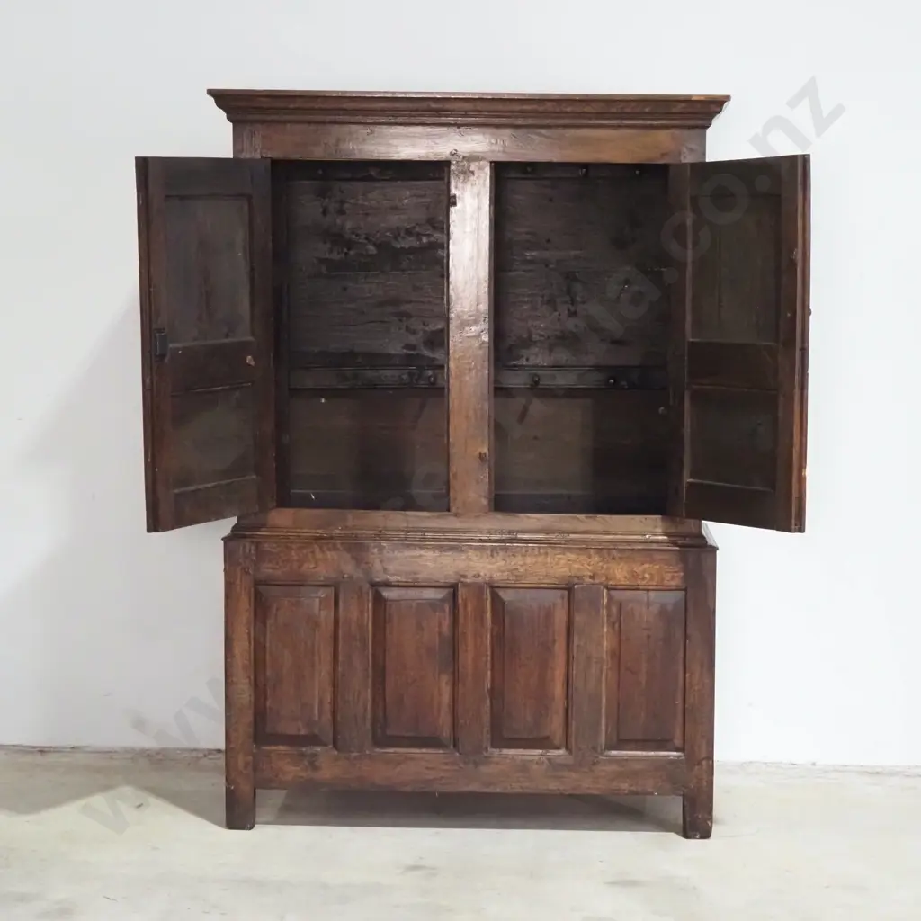 Antique 19th Century Oak Food Cupboard. Image 1++