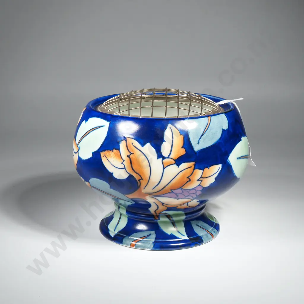 Charlotte Rhead Burleigh Ware Vase w Flower Mesh Image 1++
