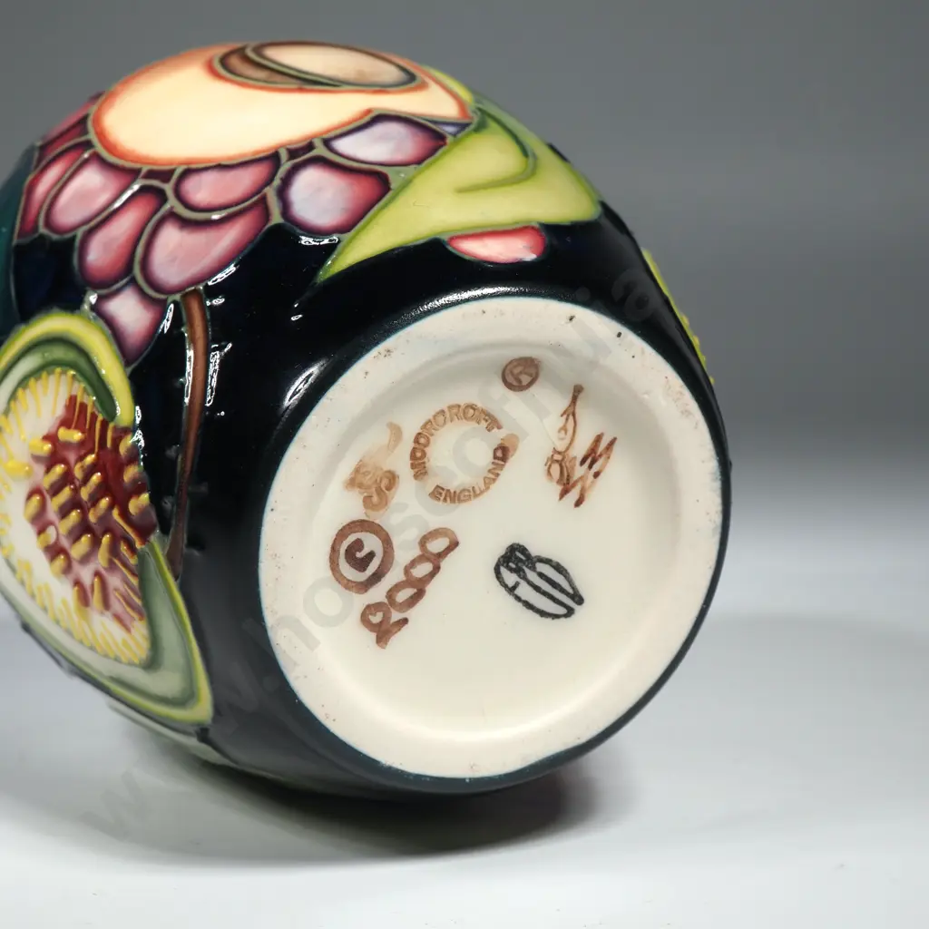 Moorcroft Pottery Vase in the 'Queen's Choice' Pattern by Emma Bossons Image 1++