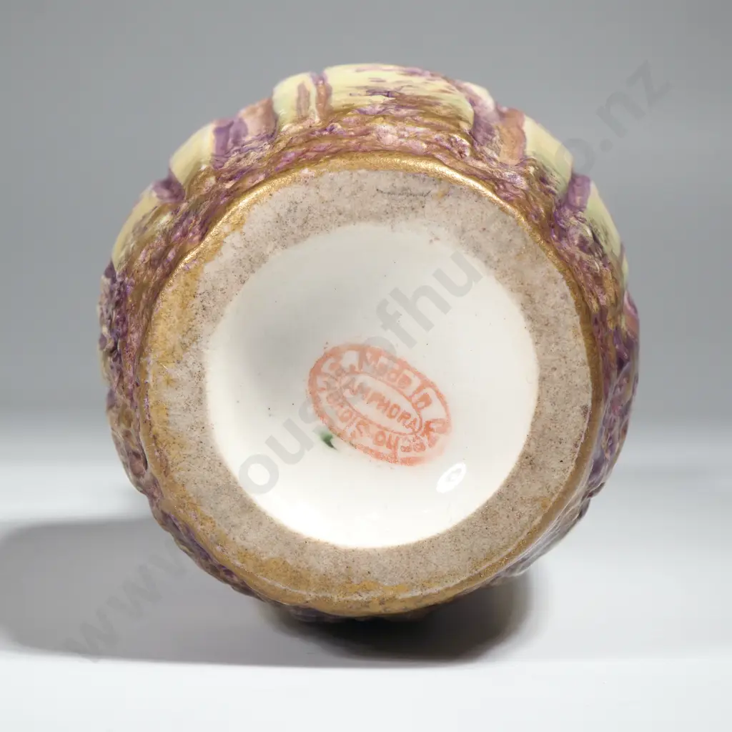 Vintage Amphora Woodland Vase in Purple & Gilt from the Early 20th Century, Czechoslovakia Image 1++