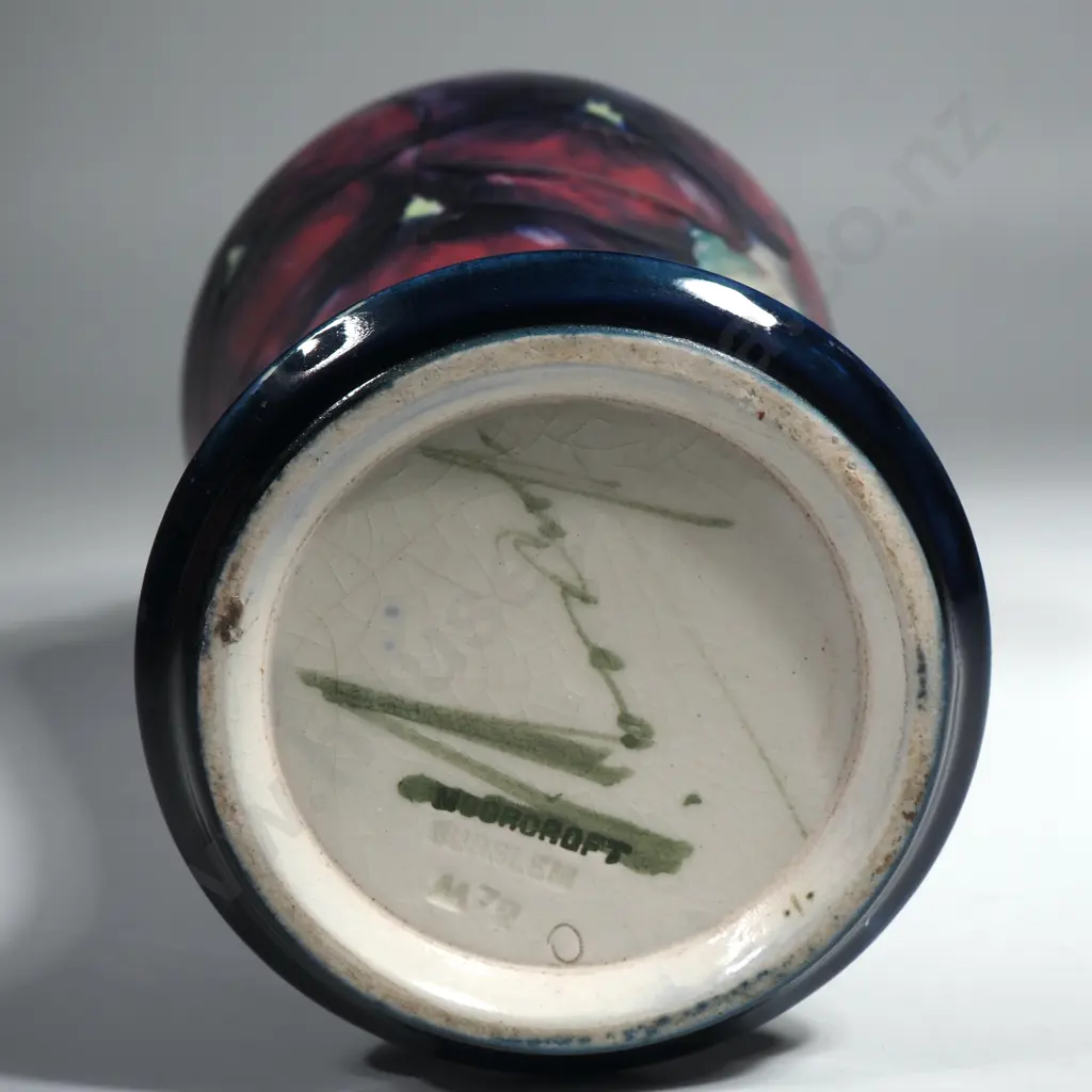 William Moorcroft Burslem Pansy Vase Image 1++