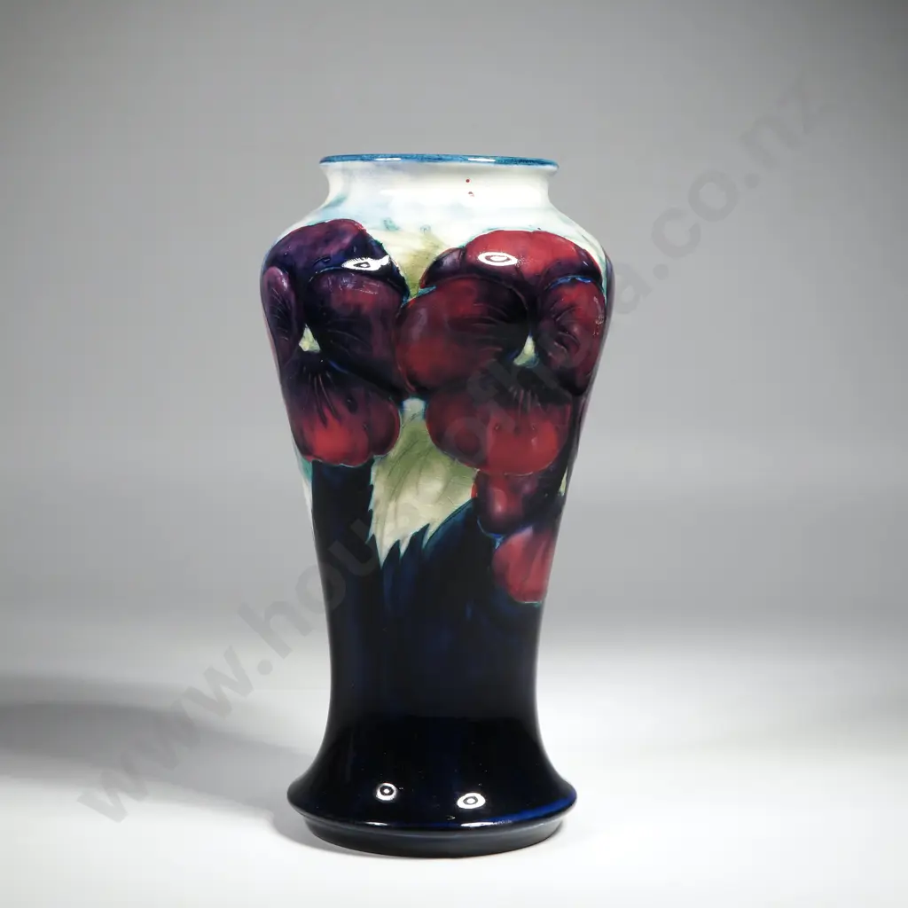 William Moorcroft Burslem Pansy Vase Image 1++