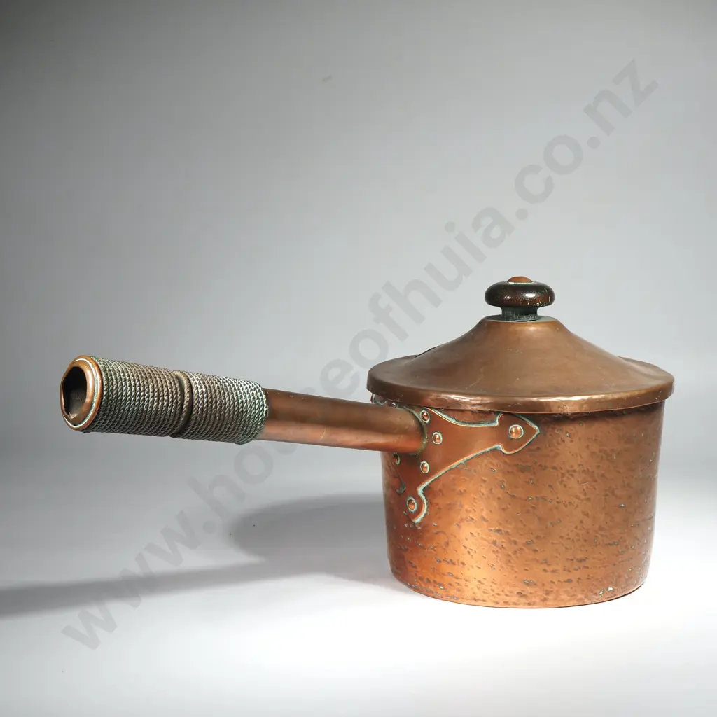 Antique Arts & Crafts Copper Sauce Pan Image 1++