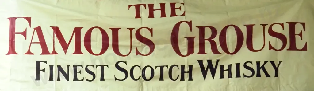 Large The Famous Grouse Finest Scotch Whiskey Advertising Banner Image 1++