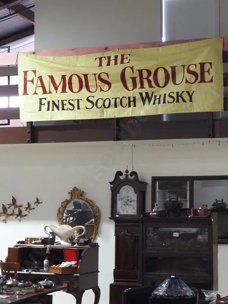 Large The Famous Grouse Finest Scotch Whiskey Advertising Banner Image 1++