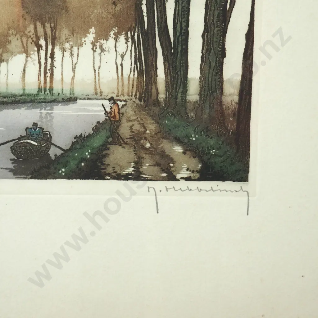 Roger Hebbelinck - Limited Edition Print, 'Canal Du Midi' Image 1++