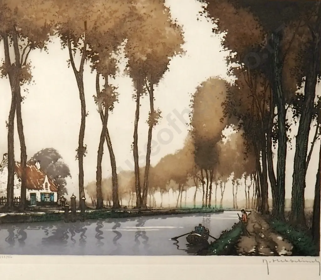 Roger Hebbelinck - Limited Edition Print, 'Canal Du Midi' Image 1++