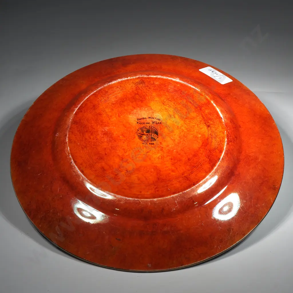 Grimwades Royal Winton Plate "Nicene Ware'. Hand painted with Poppies Image 1++