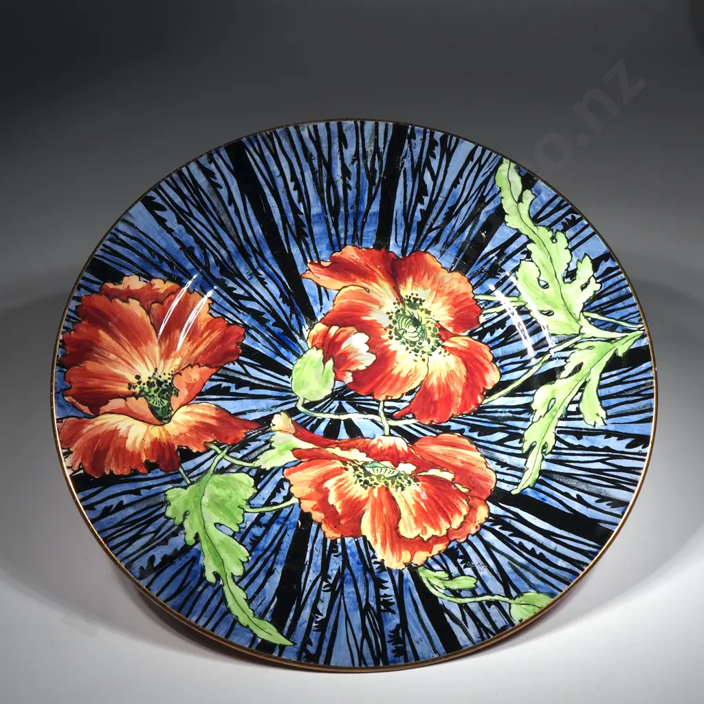 Grimwades Royal Winton Plate "Nicene Ware'. Hand painted with Poppies Image 1++