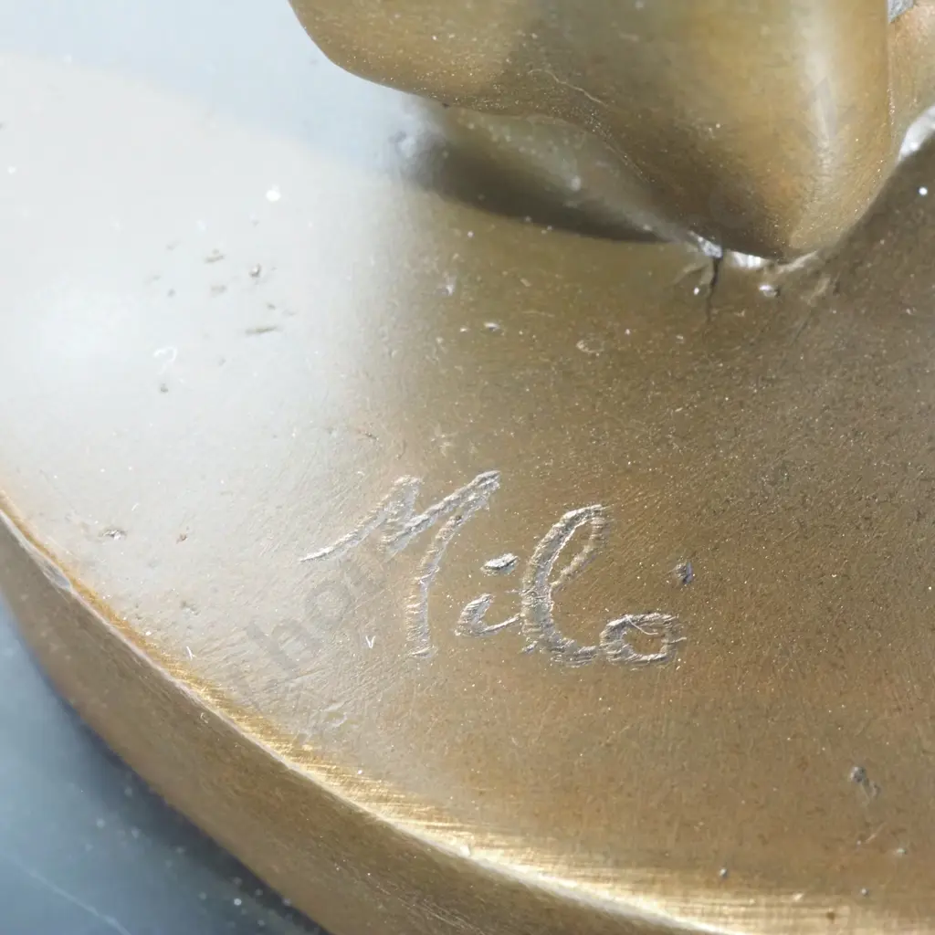 Large Bronze Art Deco Style Figure "Danseuse aux Cerceaux" (Dancer w Hoops) after Pierre Collinet Image 1++