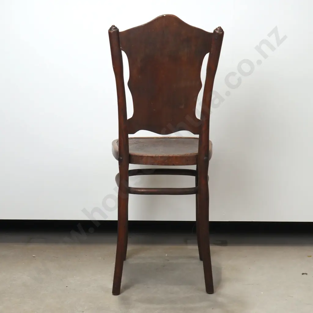 Antique Austrian Bentwood Dining Chair by Jacob & Josef Kohn w Pressed Art Nouveau Patterns to Seat & Back Image 1++