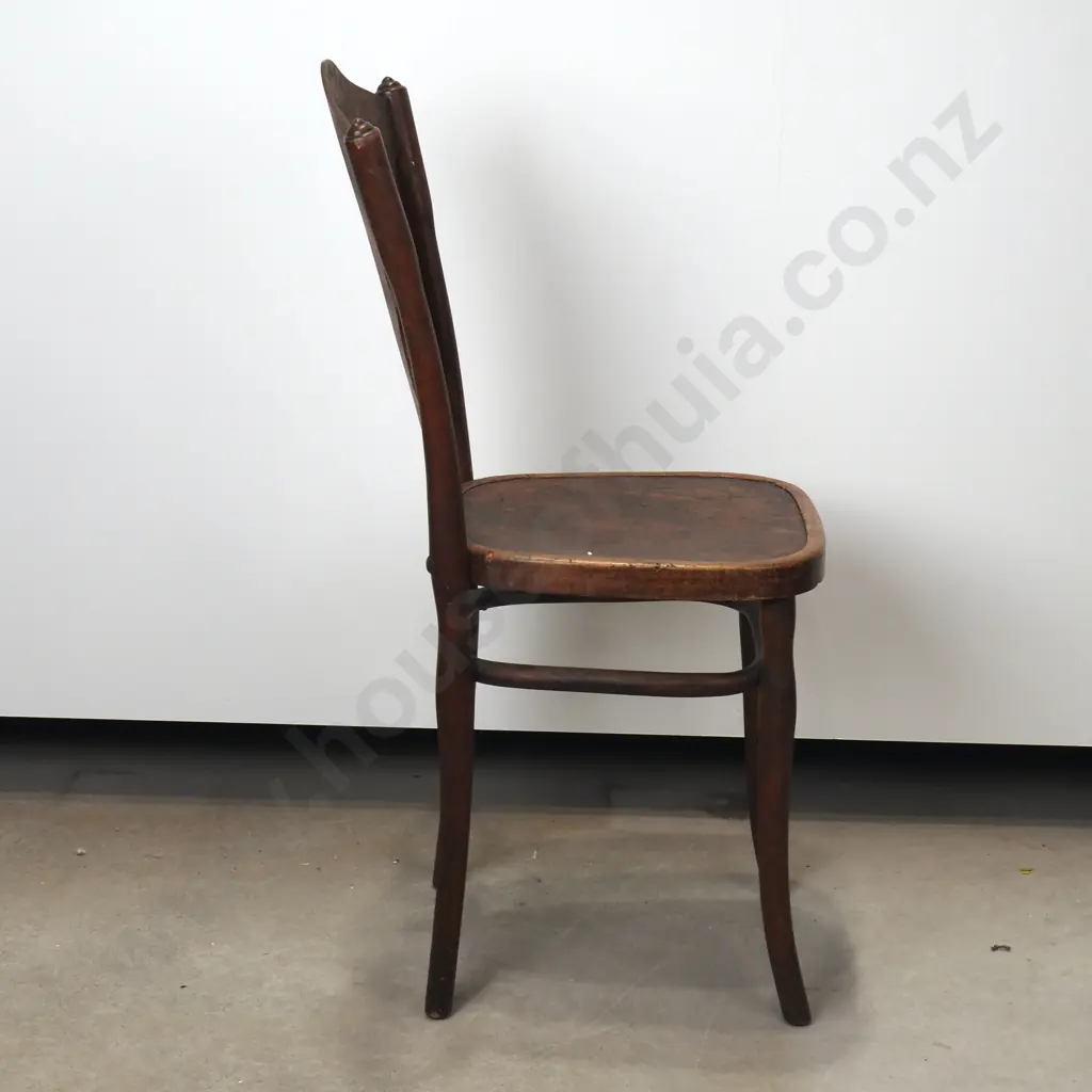 Antique Austrian Bentwood Dining Chair by Jacob & Josef Kohn w Pressed Art Nouveau Patterns to Seat & Back Image 1++