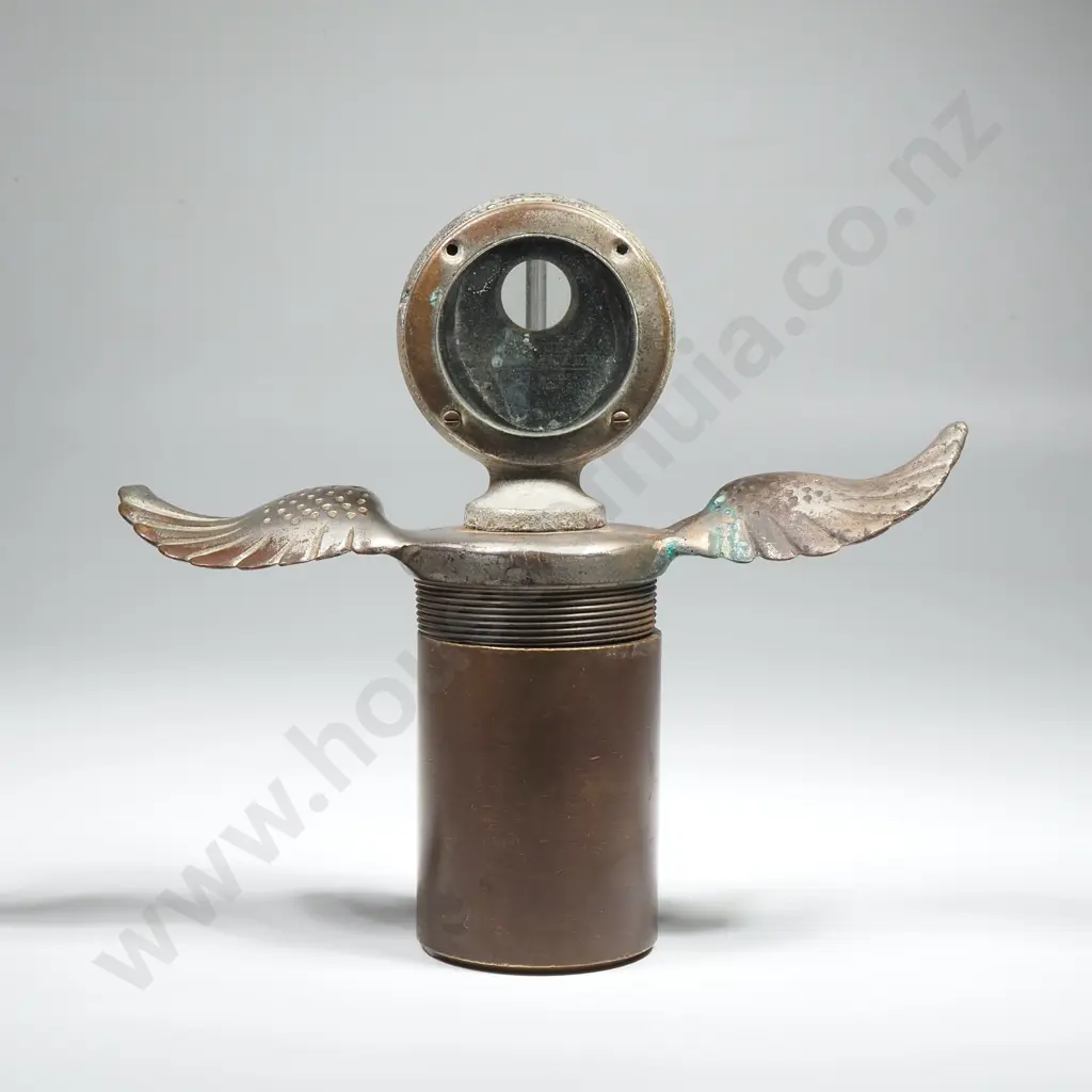 Boyce Moto Meter Winged Radiator Cap  w Thermometer from Early 20th Century Image 1++