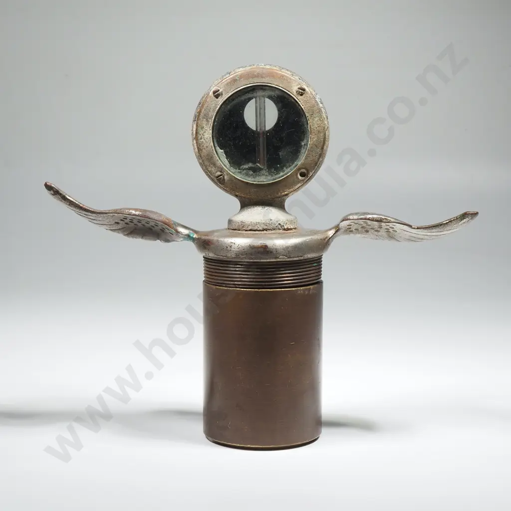 Boyce Moto Meter Winged Radiator Cap  w Thermometer from Early 20th Century Image 1++