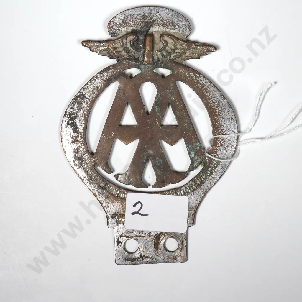 Vintage Automobile Association Car Badge, an Auckland Issue  1936-1948 Image 1++
