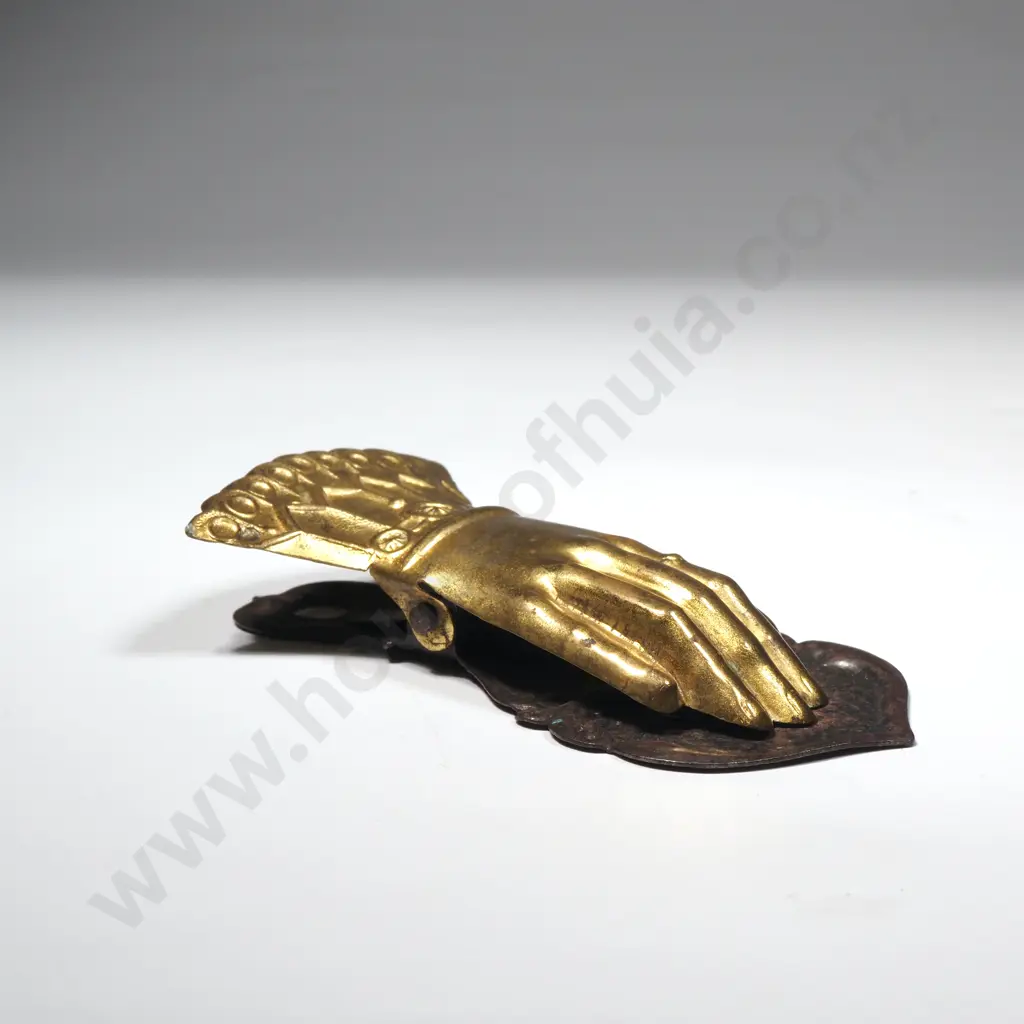 Vintage Brass & Iron Hand Clip Used for Bills & Other Items of Paper Image 1++
