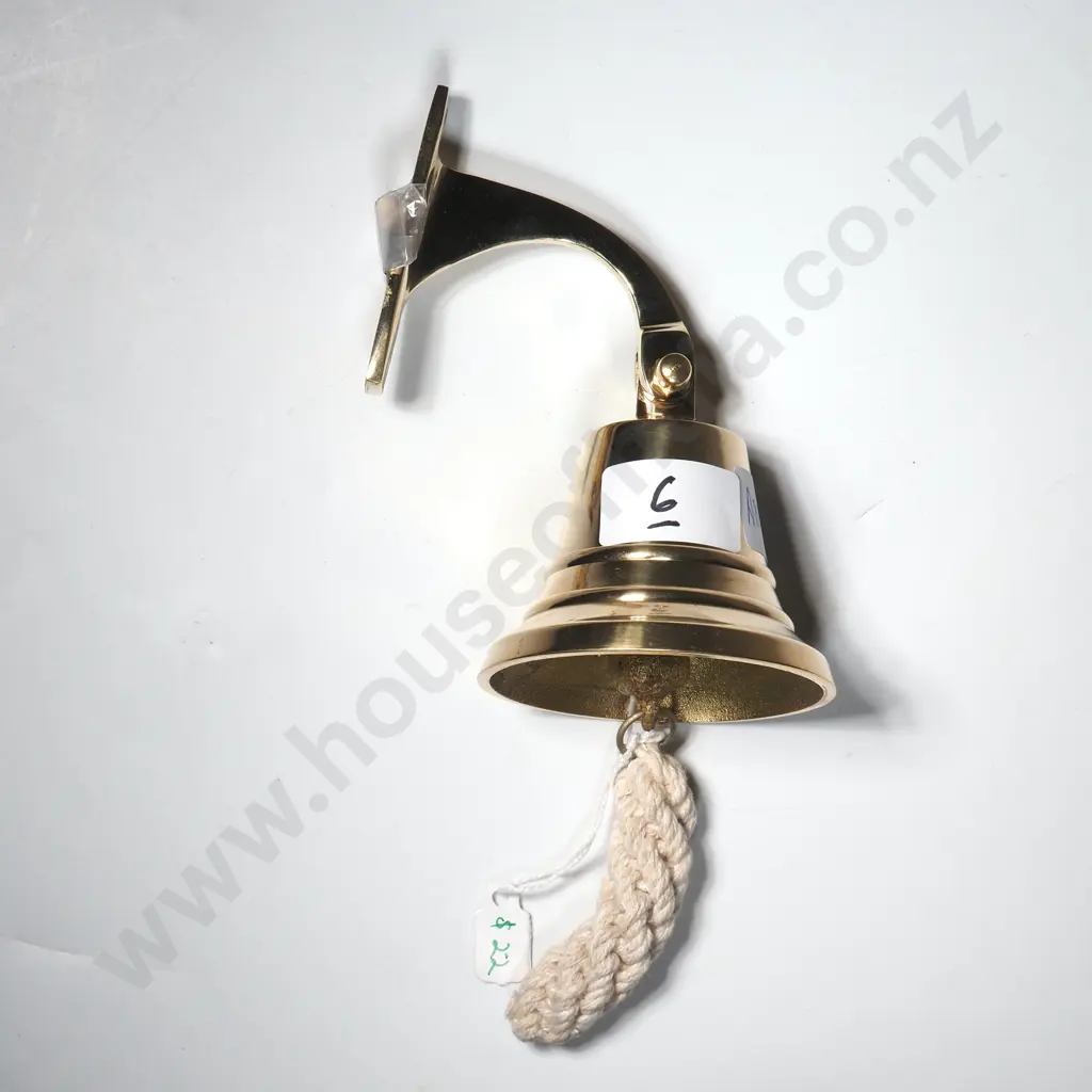 Large Brass Roped Door Bell Image 1++