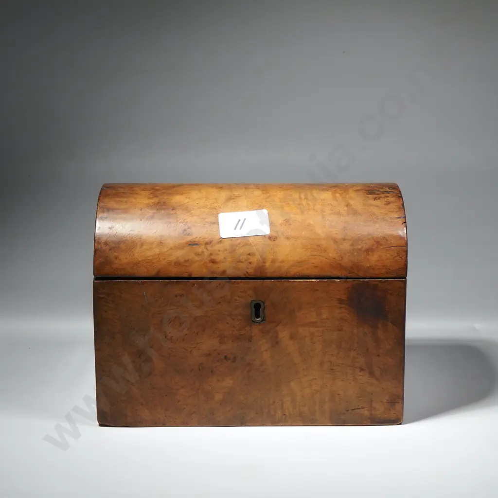 Victorian Tea Caddy w Two Partitions & Lids. Image 1++