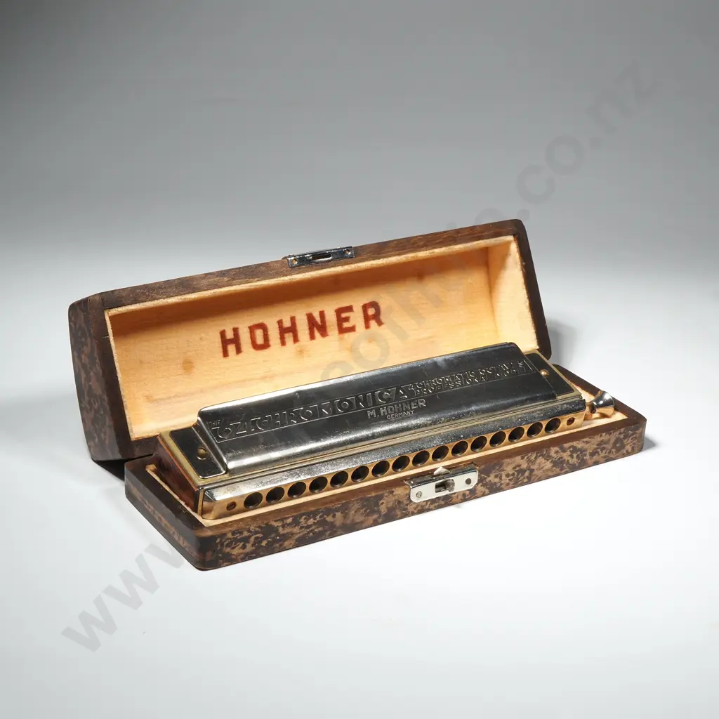 Hohner 64 Chromonica Harmonica. Chromatic Octaves Professional Model In Box Image 1++