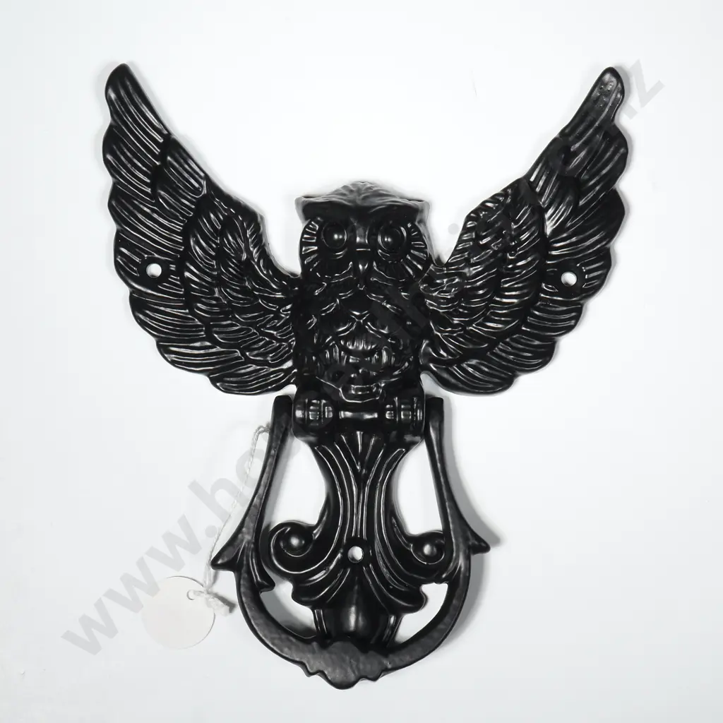 Iron Owl Door Knocker - Black - Heavy Image 1++