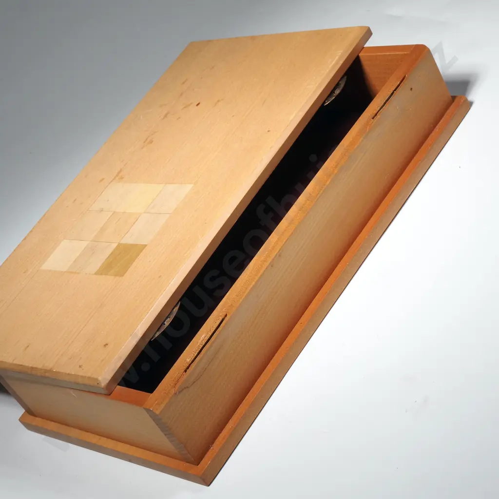 Two NZ Timber  Inlaid Wooden Boxes  & NZ Timber Watch Holder A/F Image 1++