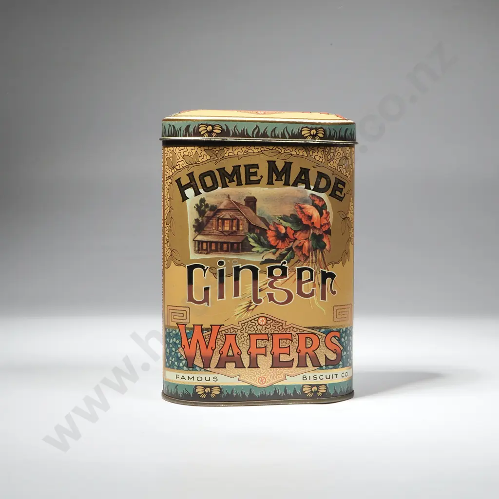 Vintage Daher Ginger Wafer Biscuit Tin Image 1++