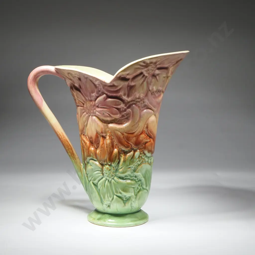 Vintage SylvaC Pottery Art Deco Floral Jug Image 1++