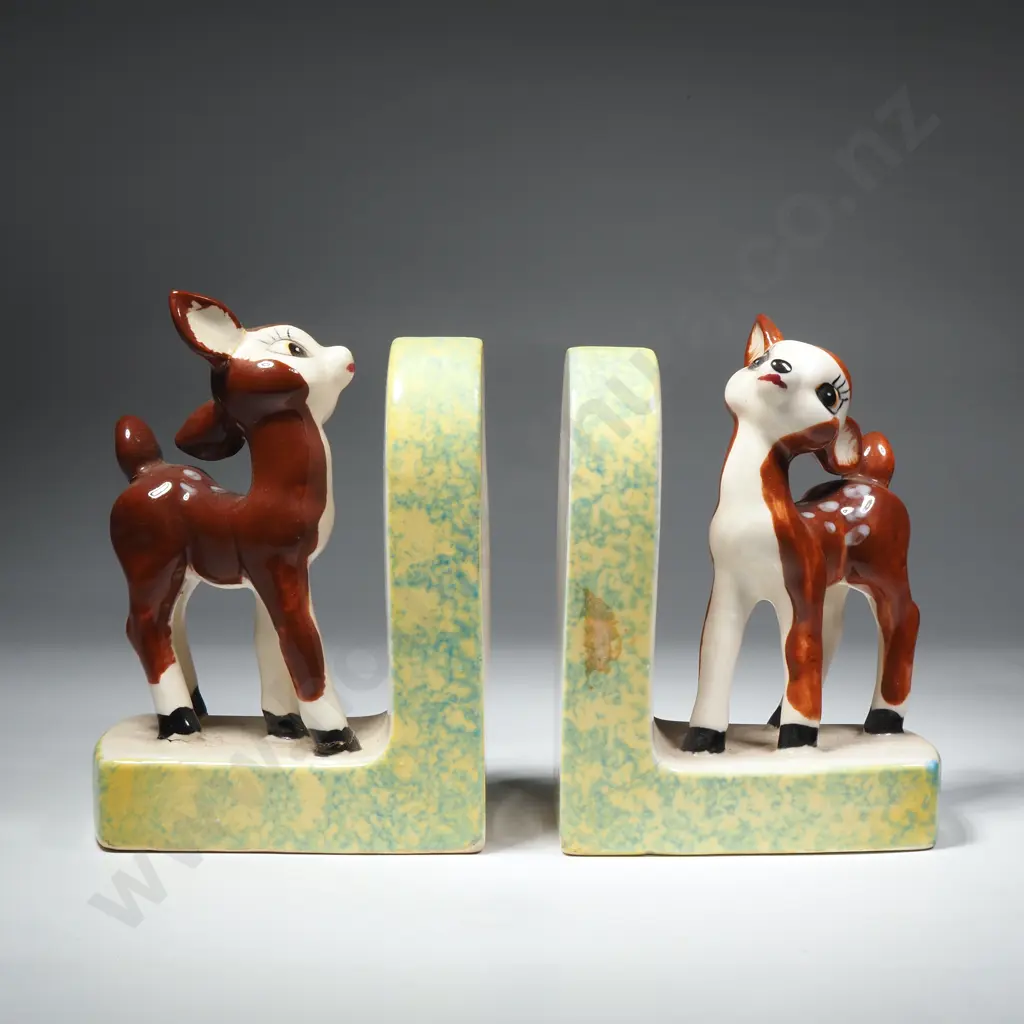 Pair of Japanese China Fawn/Bambi Bookends Image 1++