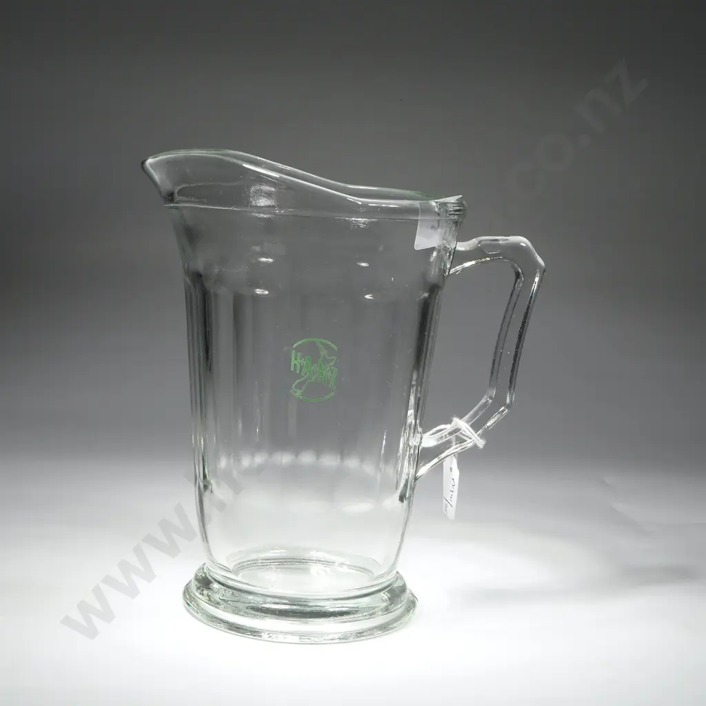 Crown Crystal Glass; Manufactured Beer Jug.  Mid 1960s; New Zealand Hotel Association of New Zealand; Image 1++
